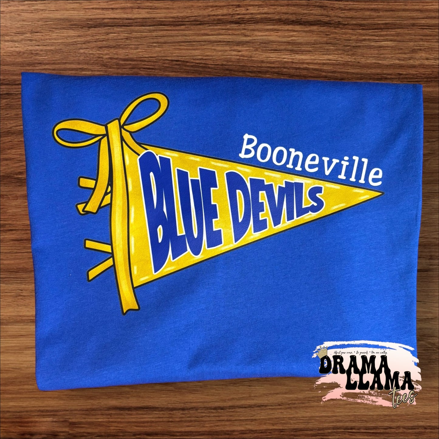 Pennant WITH BOW Spirit COMFORT COLORS Tees | Put team name/info in note box!!