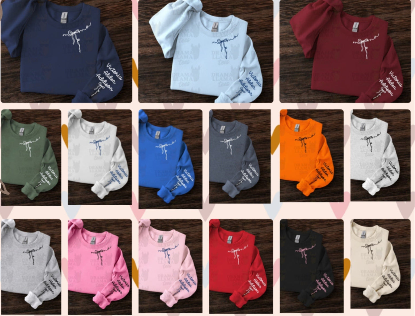 Any Title with Kid(s) Names Coquette Sweatshirts