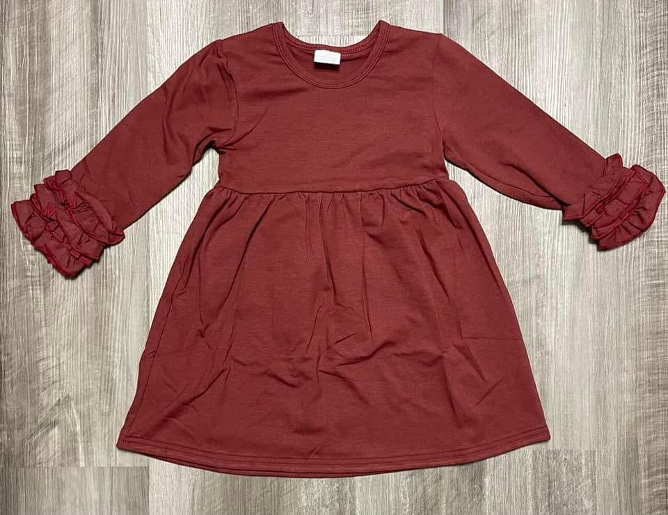 3T   ʀᴇᴀᴅʏ ᴛᴏ ꜱʜɪᴘ! Ruffle Sleeve Cotton Dress