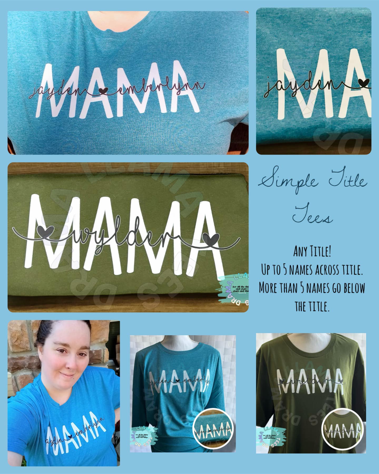 Title Tees- ANY TITLE (Grandma, Mama, Mommy, Nana...etc)