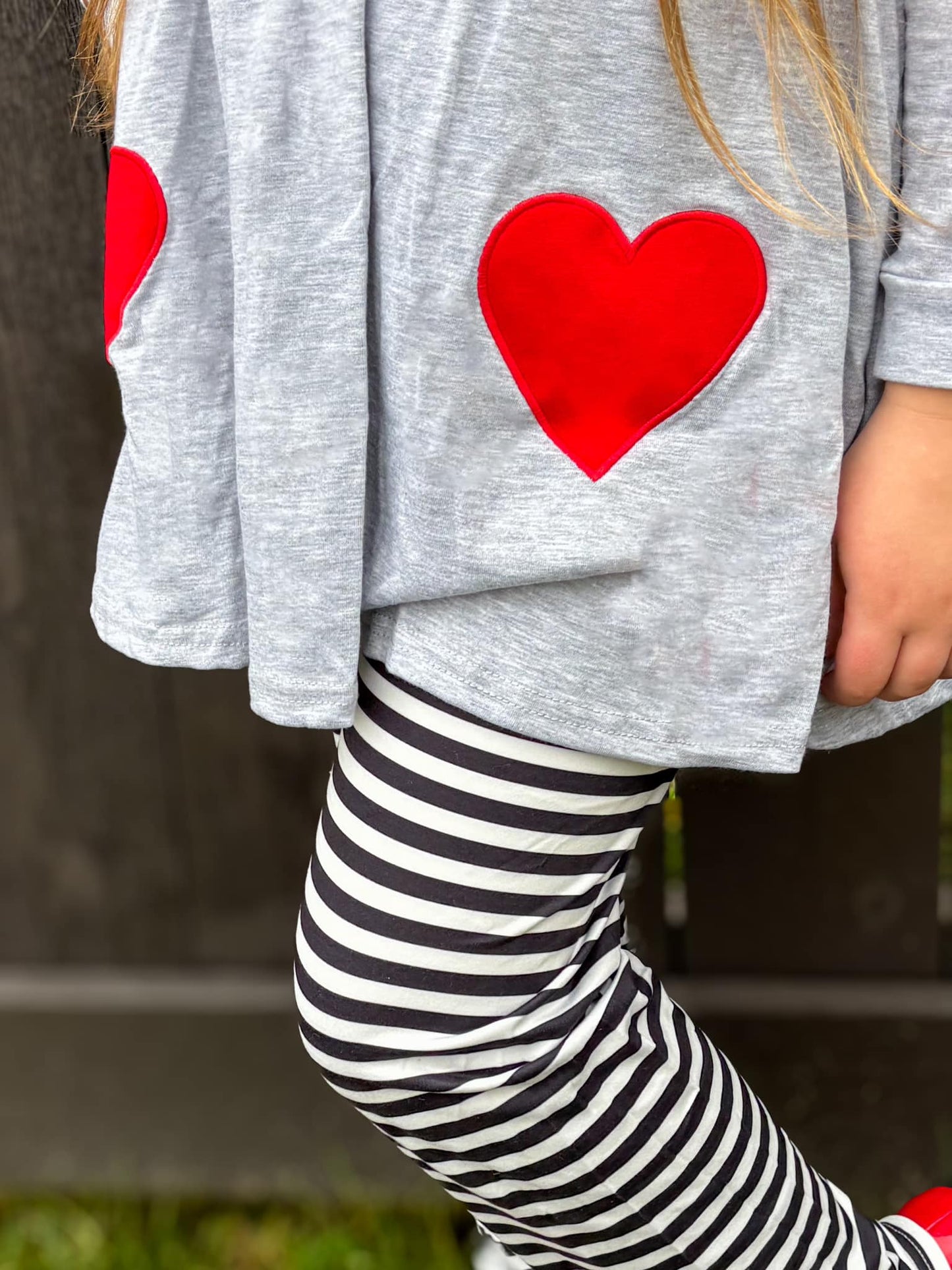 Personalized Hearts Peplum & Striped Leggings Pre-Order (Put Name in Note to Seller!)