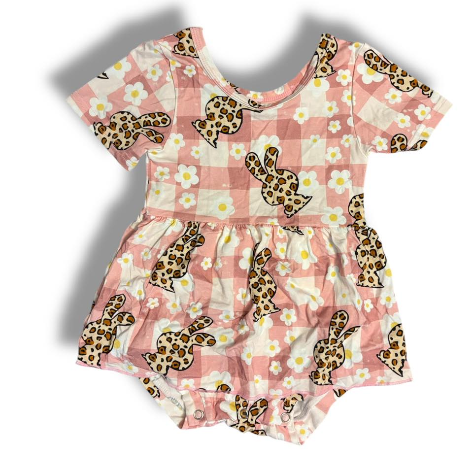 2T Bamboo Bunny Floral Skirted Romper *CLOSEOUT SALE*