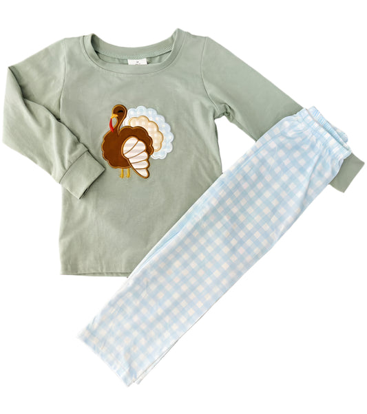 3T Turkey Embroidered Pants Set *CLOSEOUT SALE*