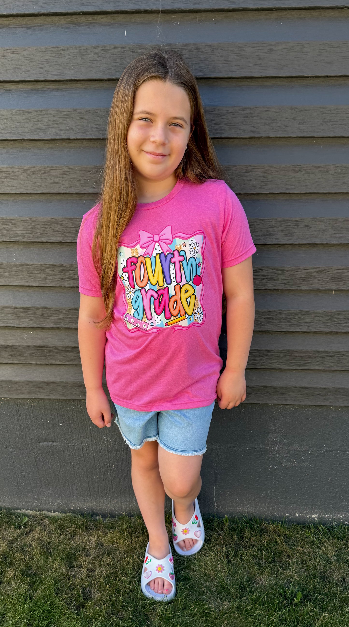 Colorful Ribbon Grades INFANT & TODDLER Rabbit Skins Tees | Put GRADE in note box! Pre-K to 6th