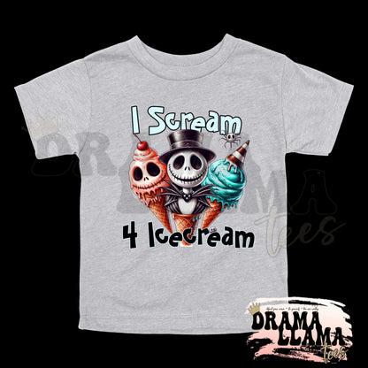 Toddler Spooky Drop 1 Tees- GREY