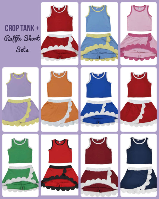 2 Piece Tank and Skort Sets | With or Without Personalization