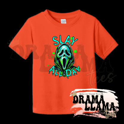 Toddler Spooky Drop 1 Tees- ORANGE