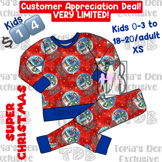 5 Remaining- Super Bros Customer Appreciation Limited Deal! Jammies: TDB Exclusive Pre-Order | No codes!