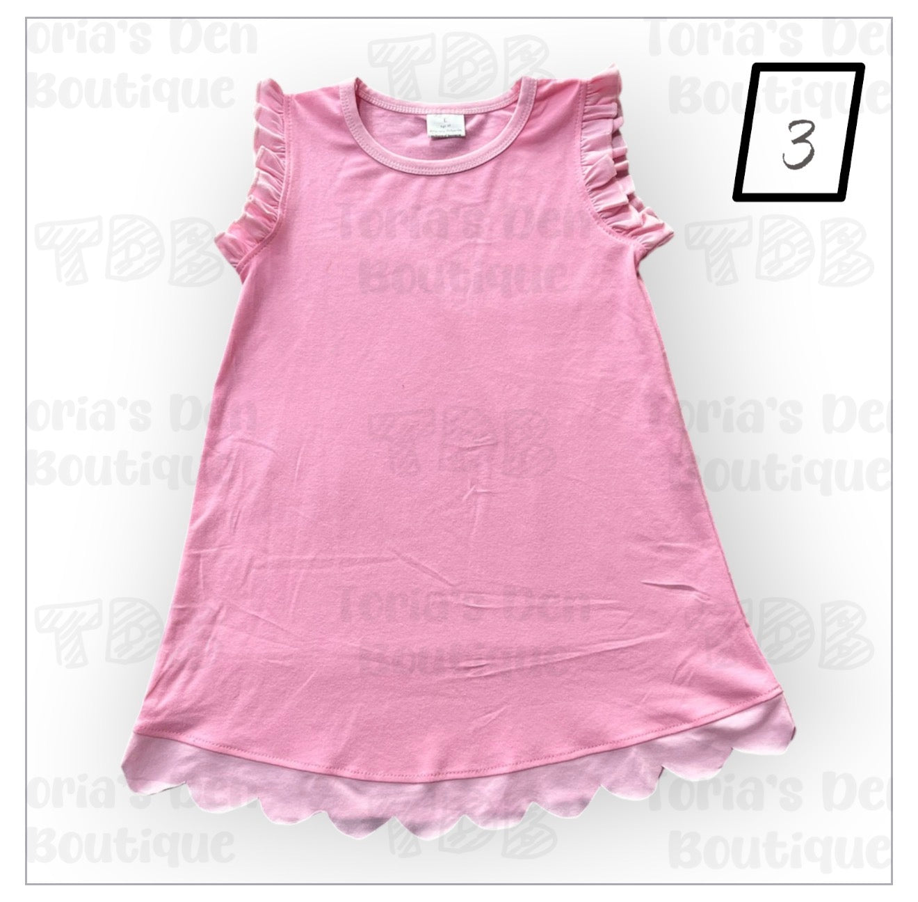Scalloped Dresses | With or Without Personalization (Put Color Number in Note Box)