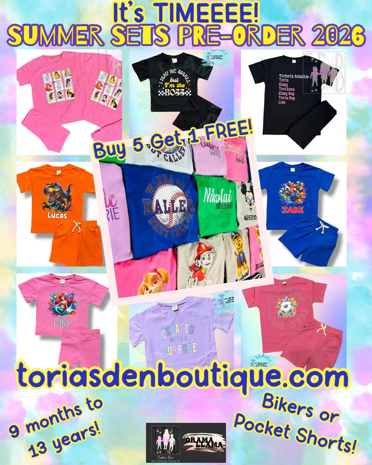 Customized Summer Sets Pre-Order 2026!