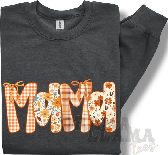 Plaid and Floral Name Tees and Sweatshirts *Pre-Order: 2-3 week TAT* DLTPO