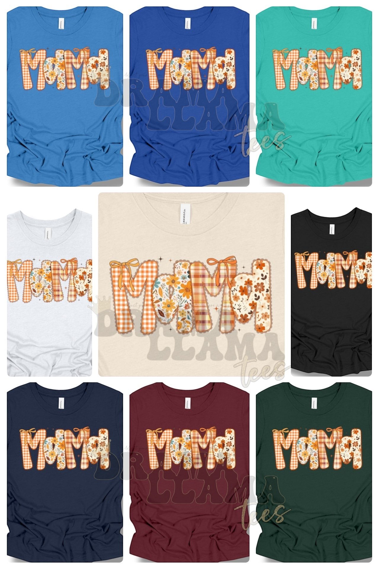 Plaid and Floral Name Tees and Sweatshirts *Pre-Order: 2-3 week TAT* DLTPO