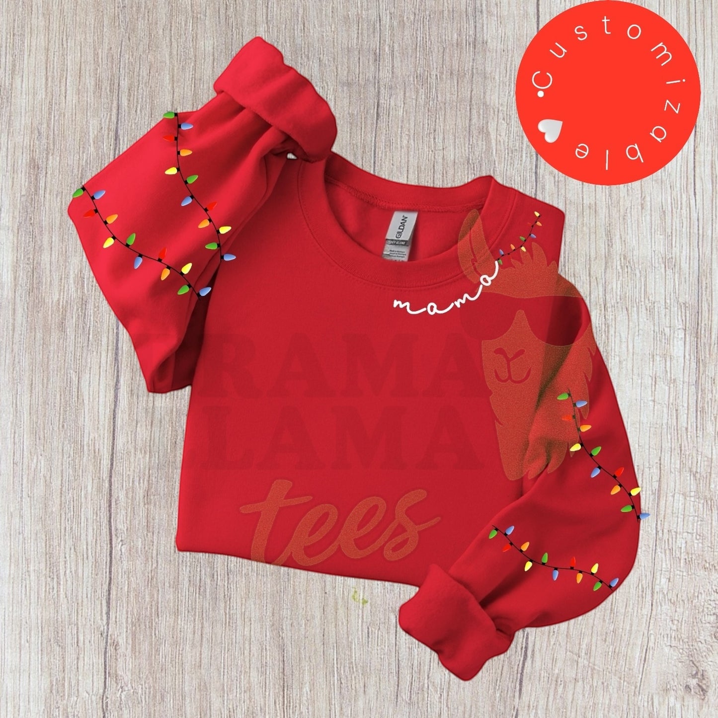 Customizable Christmas Lights Sweatshirts: Original Design