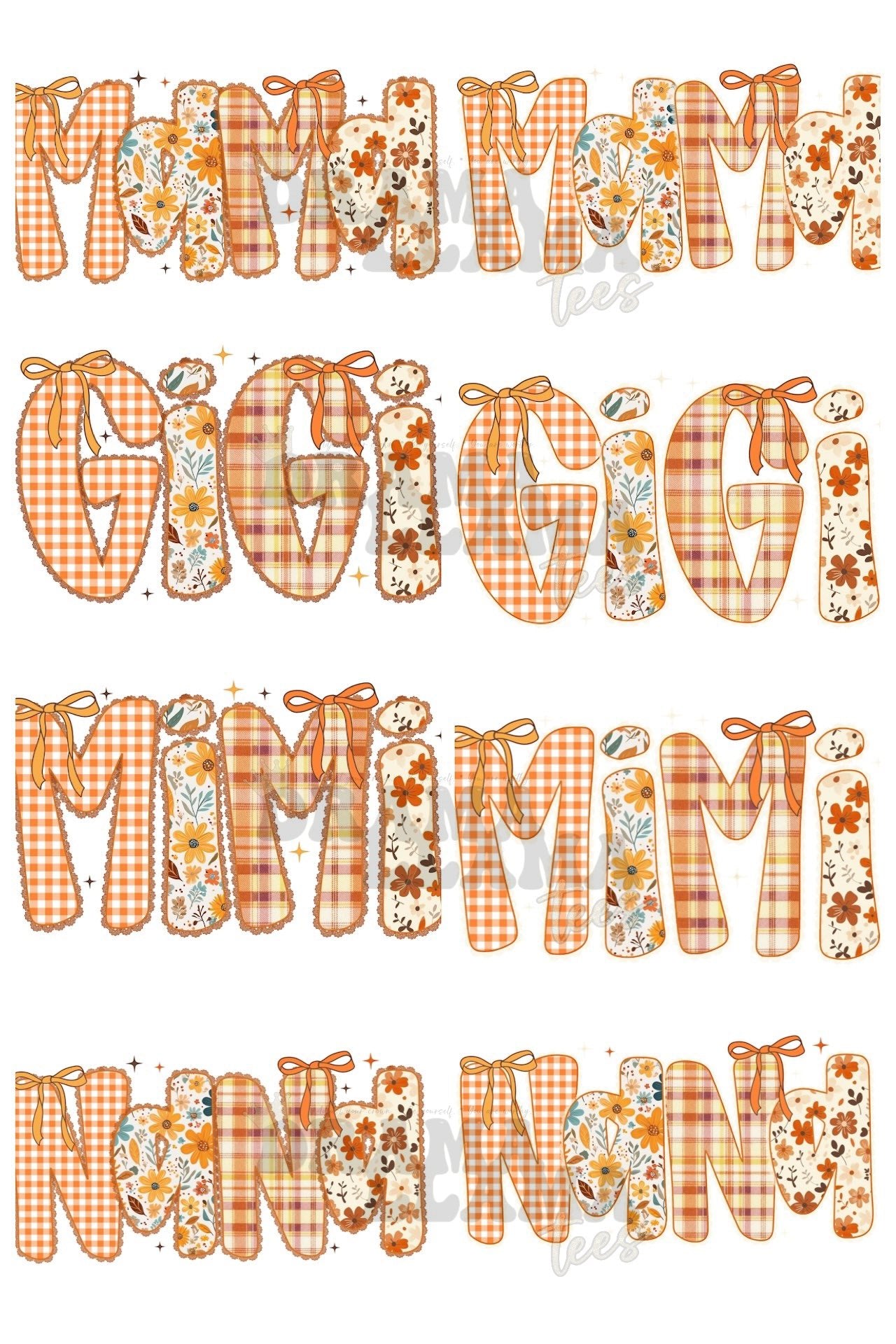 Plaid and Floral Name Tees and Sweatshirts *Pre-Order: 2-3 week TAT* DLTPO