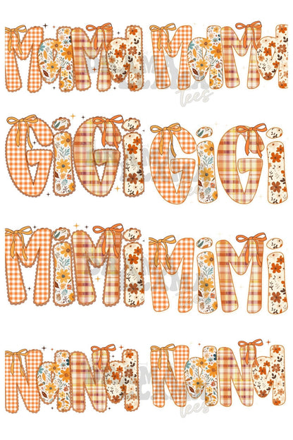 Plaid and Floral Name Tees and Sweatshirts *Pre-Order: 2-3 week TAT* DLTPO