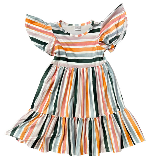 7 (Fits like 8-9) Flutter Sleeve Tiered Dress: TDB Exclusive *CLOSEOUT SALE*