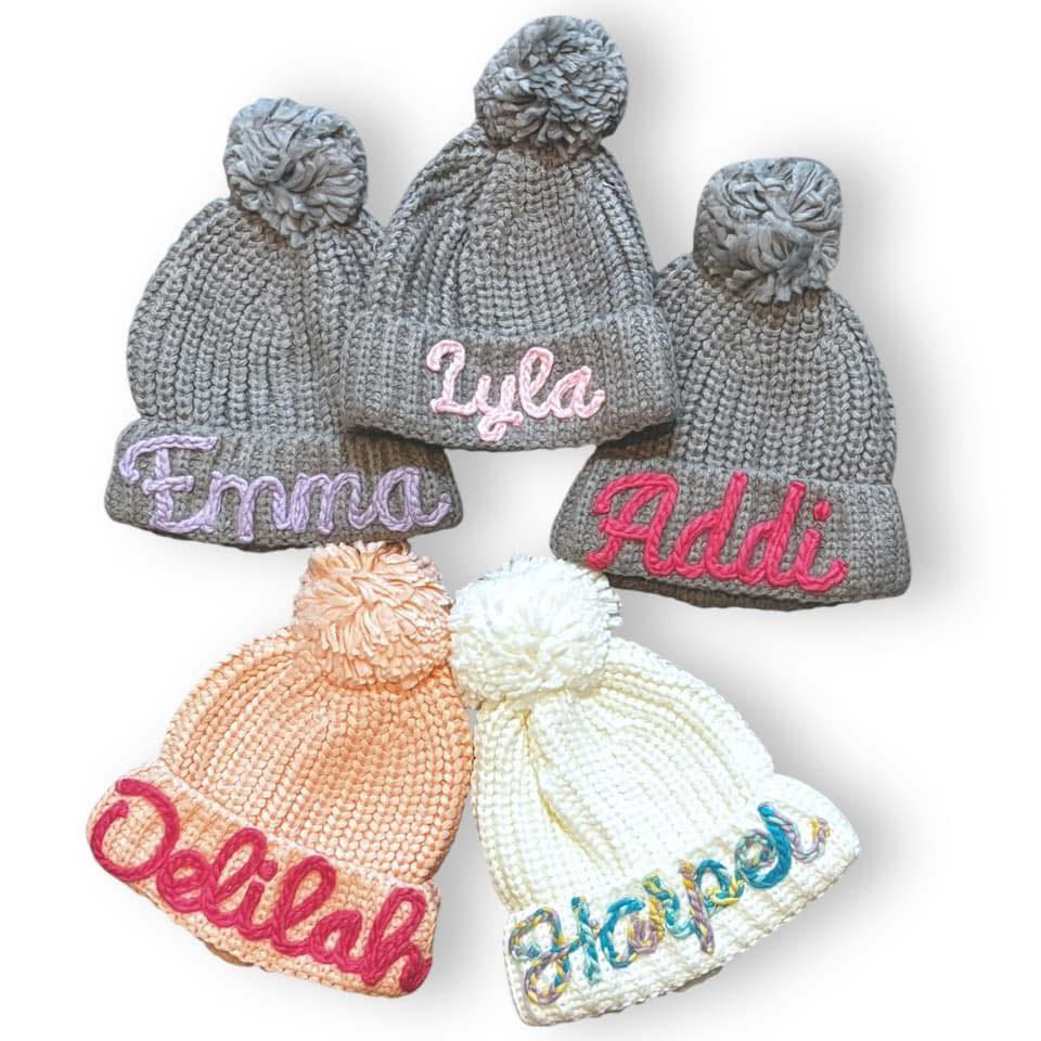 Hand Embroidered Infant/Toddler Beanie Pre-Order