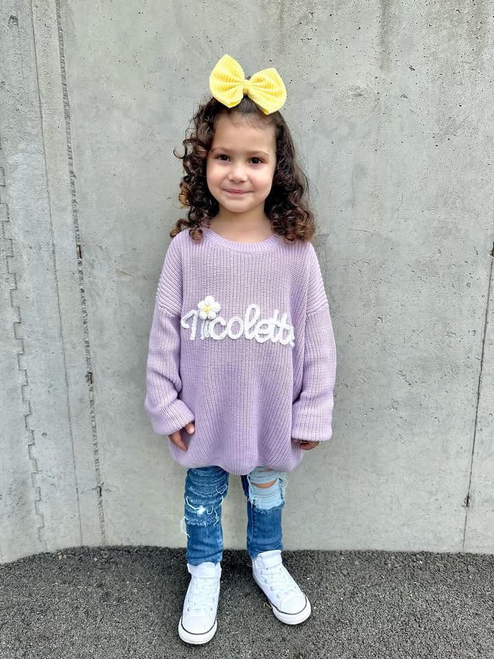 Oversized Hand Embroidered Thick Knit Sweaters Pre-Orders