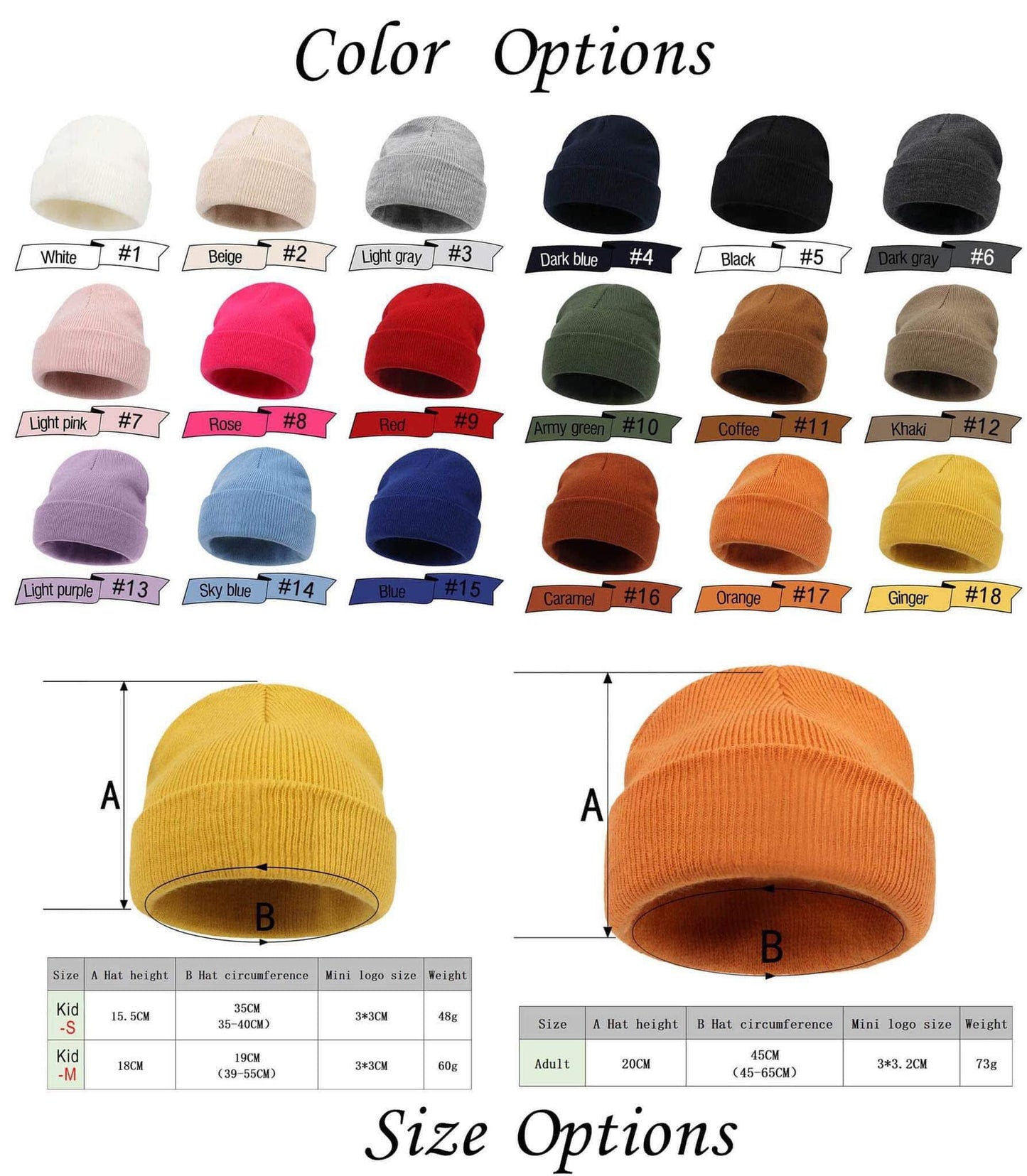 Personalized Beanies with Name Patch Pre-Order