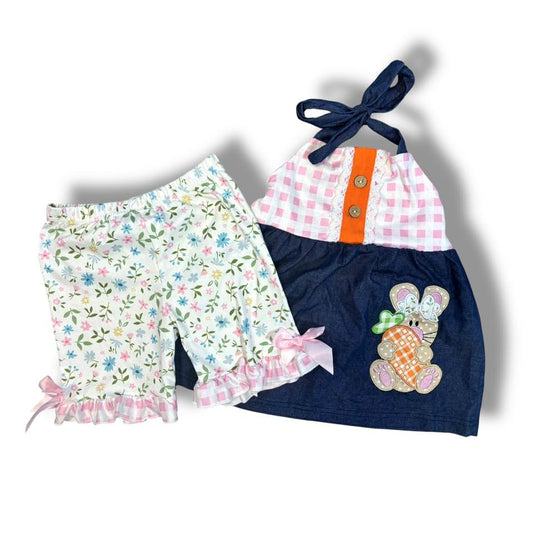 3T Embroidered Bunny Plaid Set *CLOSEOUT SALE*