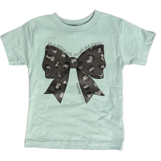 2T Clothed with Stength and Dignity Bow Tee *CLOSEOUT SALE* DLTee