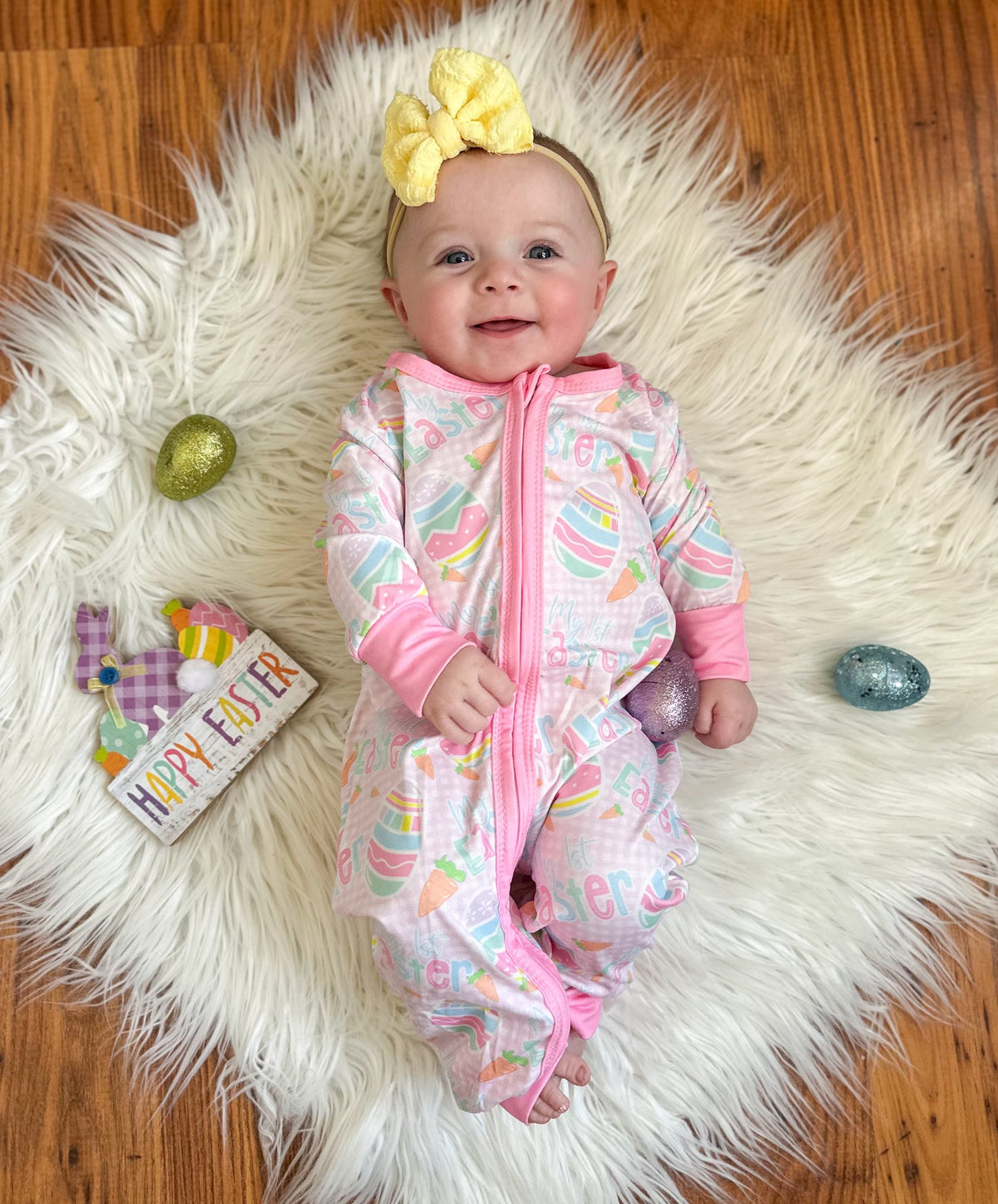 0-3 to 12-18 My First Easter Zippie: PINK! Exclusives!  *Ready to ship!*