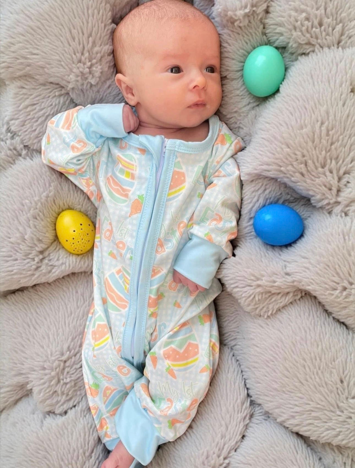 0-3 to 12-18 months My First Easter Zippie: BLUE! Exclusives! *CLOSEOUT SALE*