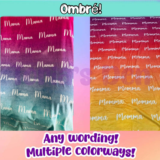 Personalized Items ~ Ombre Blankets ~