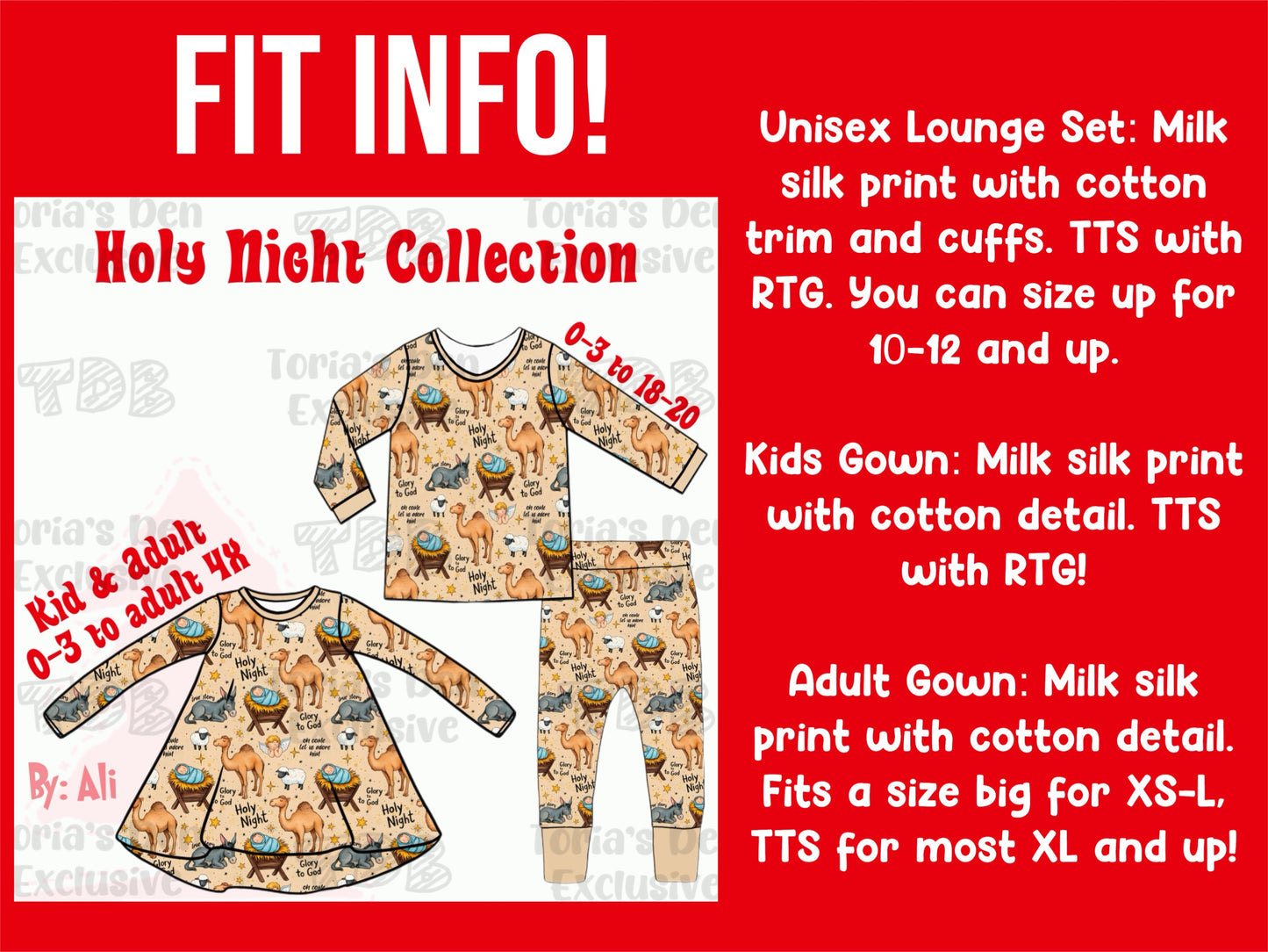 Holy Night Family PJ Collection: TDB Exclusive Pre-Order