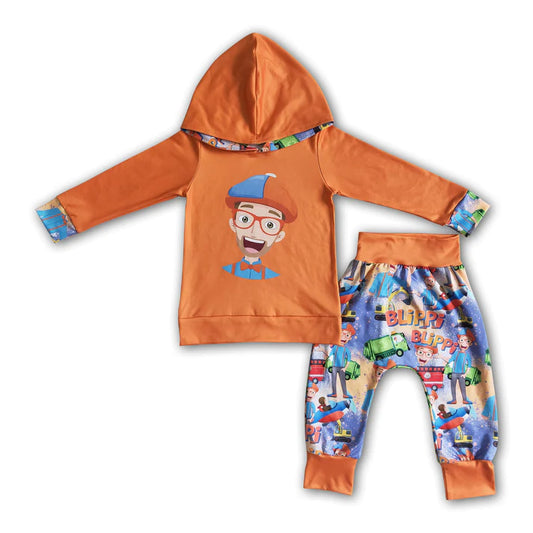 ᴡᴇᴇᴋʟʏ ᴘʀᴇ ᴏʀᴅᴇʀ Orange Glasses Guy Harem Jogger Hoodie Set