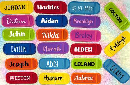 Popsicle Sleeves - Personalized - Neoprene (Put Shipping Address in Notes to Seller at Checkout!)