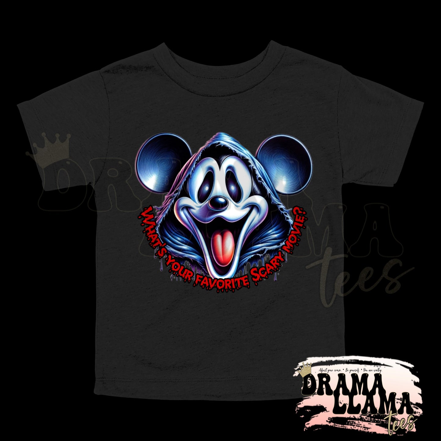 Toddler Spooky Drop 1 Tees- BLACK