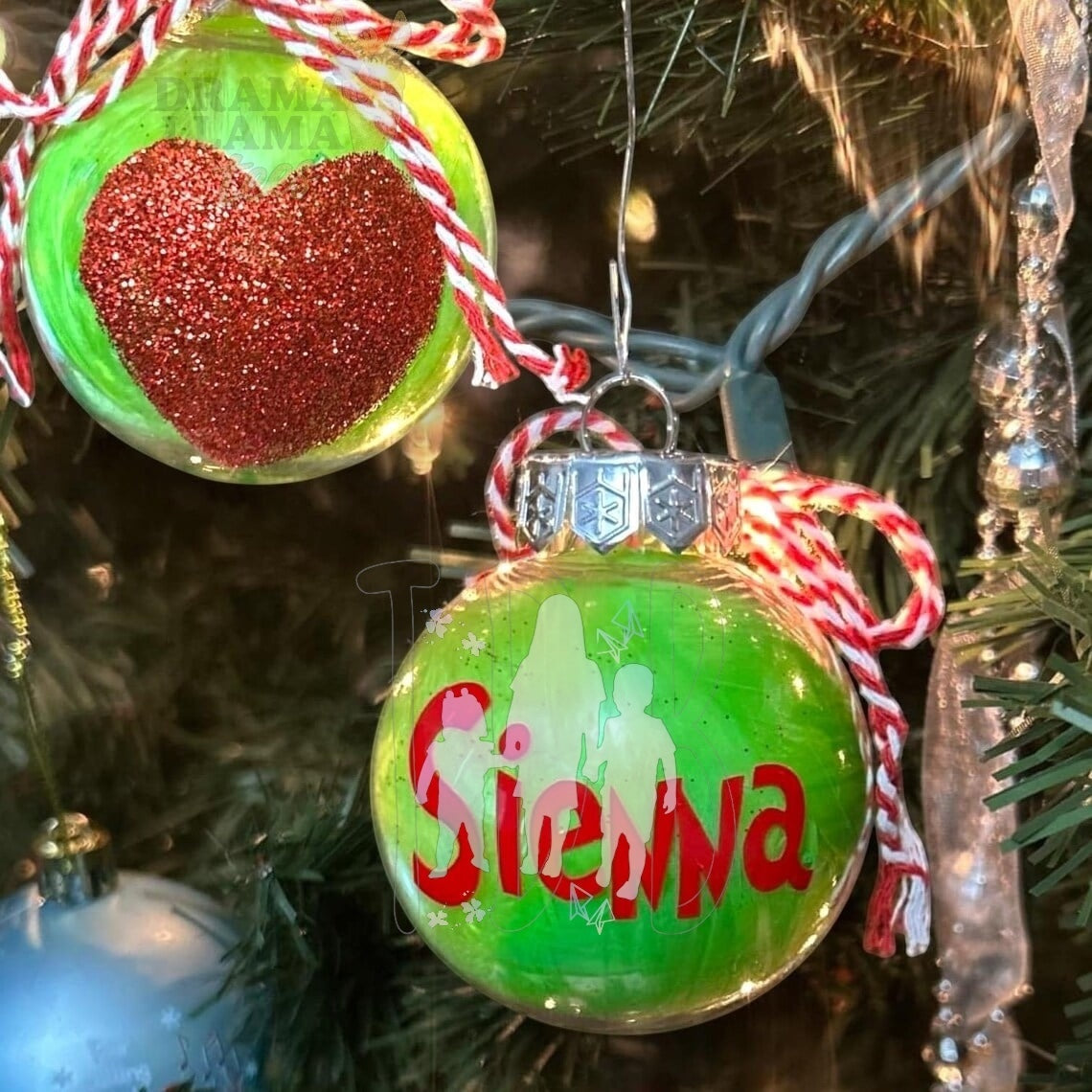 Green with Red Heart Ornament Pre-Order