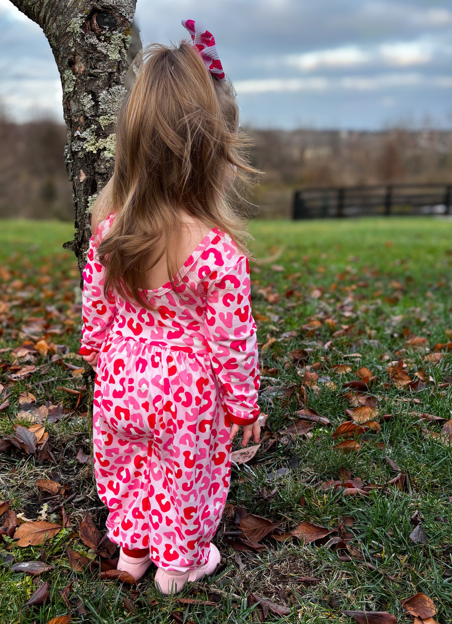 12-18, 18-24, 2T, 3T (2), 4T  Pink & Red Animal Print Alleycat Romper: TDB Exclusive