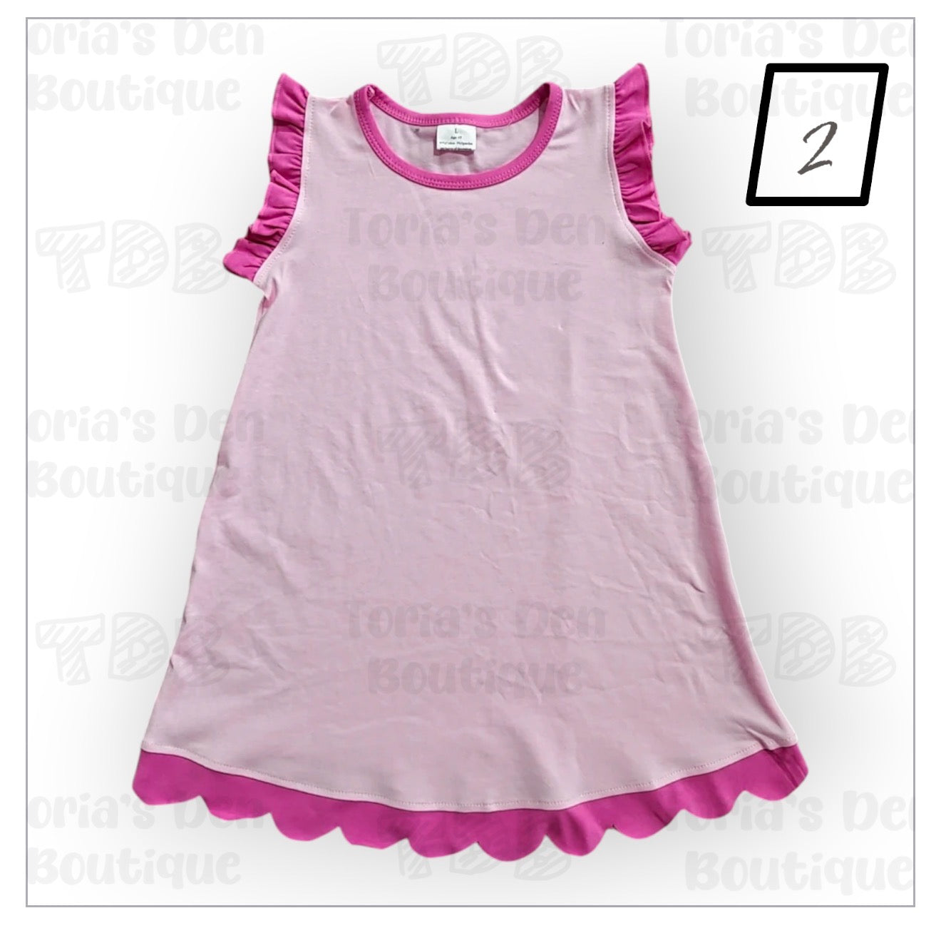 Scalloped Dresses | With or Without Personalization (Put Color Number in Note Box)