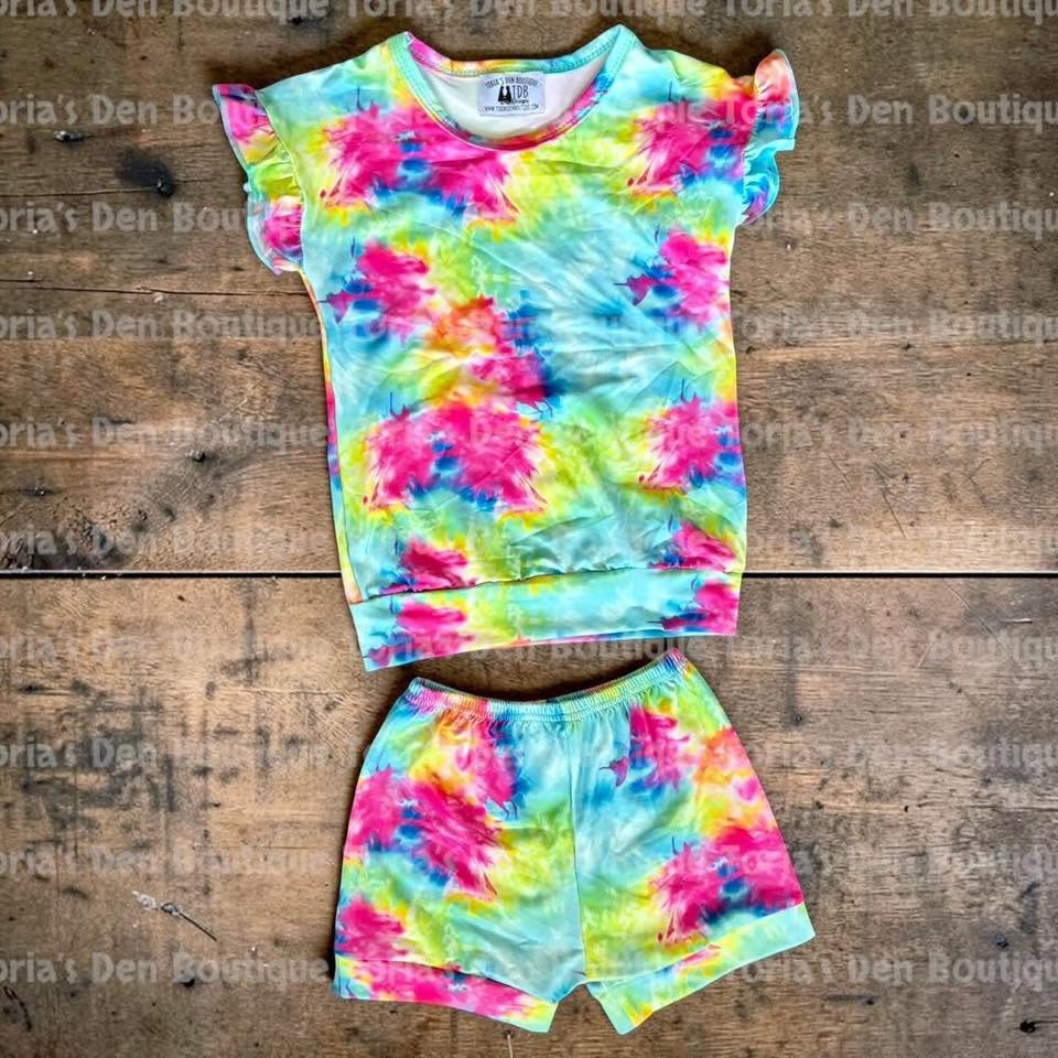 Tie Dye Ruffle Lounge TDB Exclusive: Ready to Ship