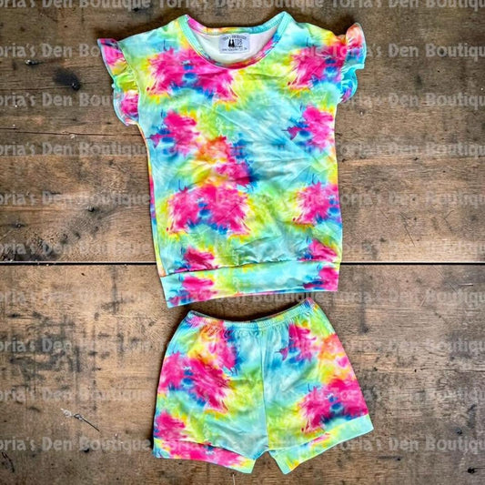 Tie Dye Ruffle Lounge TDB Exclusive: Ready to Ship