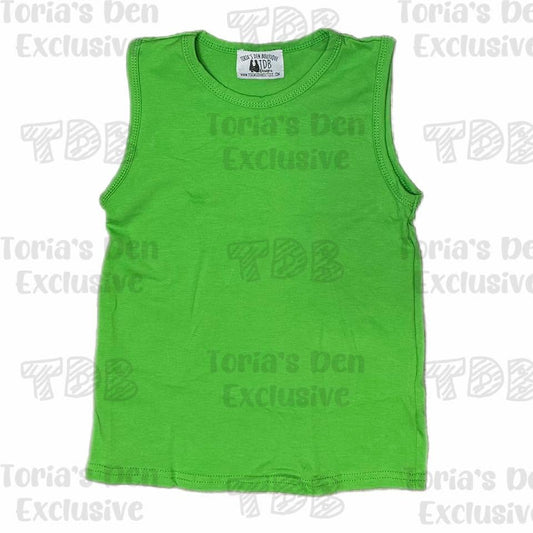 4T (2) Green Summer Tank: Ready to Ship