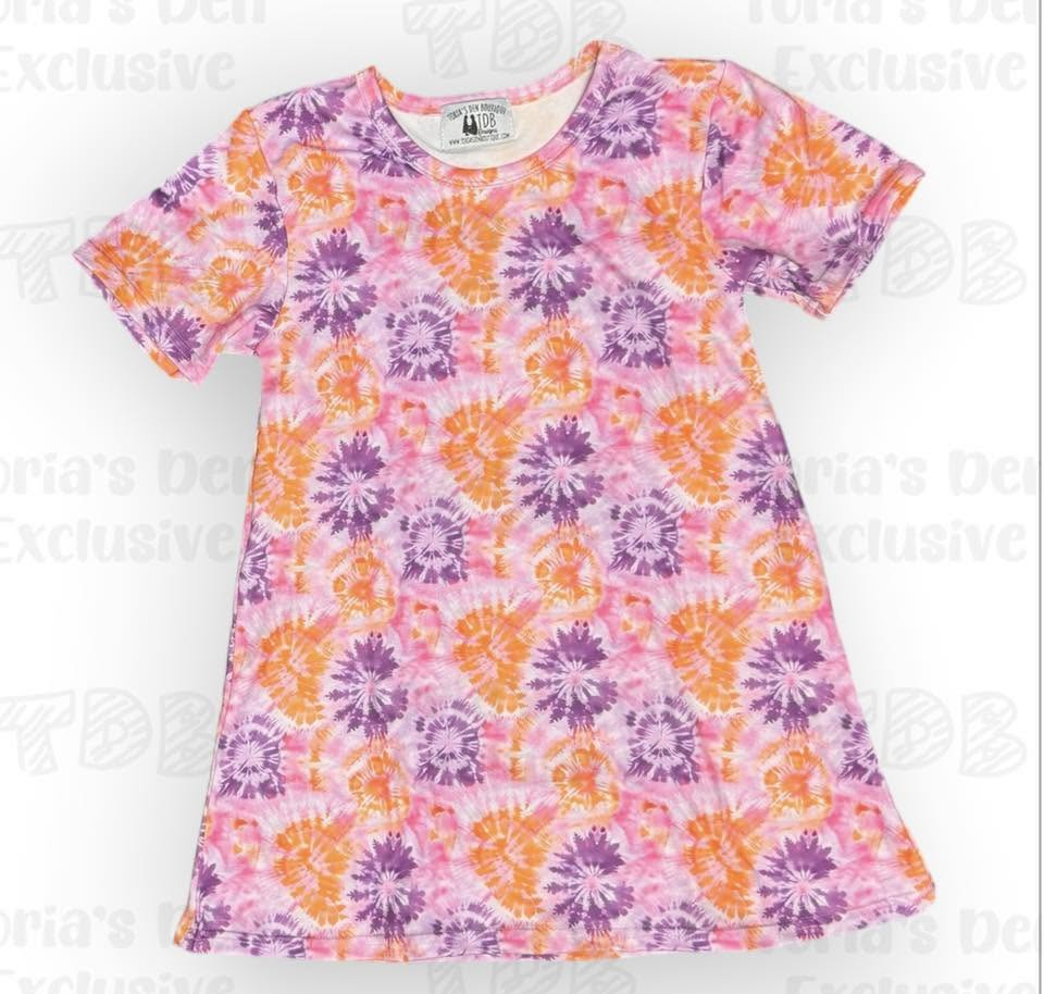 Tie Dye TDB Exclusive TShirt Dress: Ready to Ship