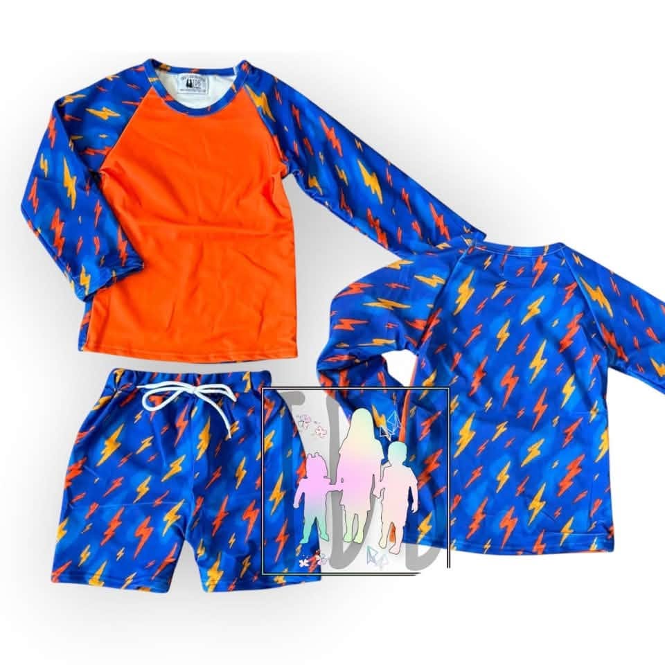 6-7 7-8 8-9 Lightning Bolts TDB Exclusive Swim: Ready to Ship