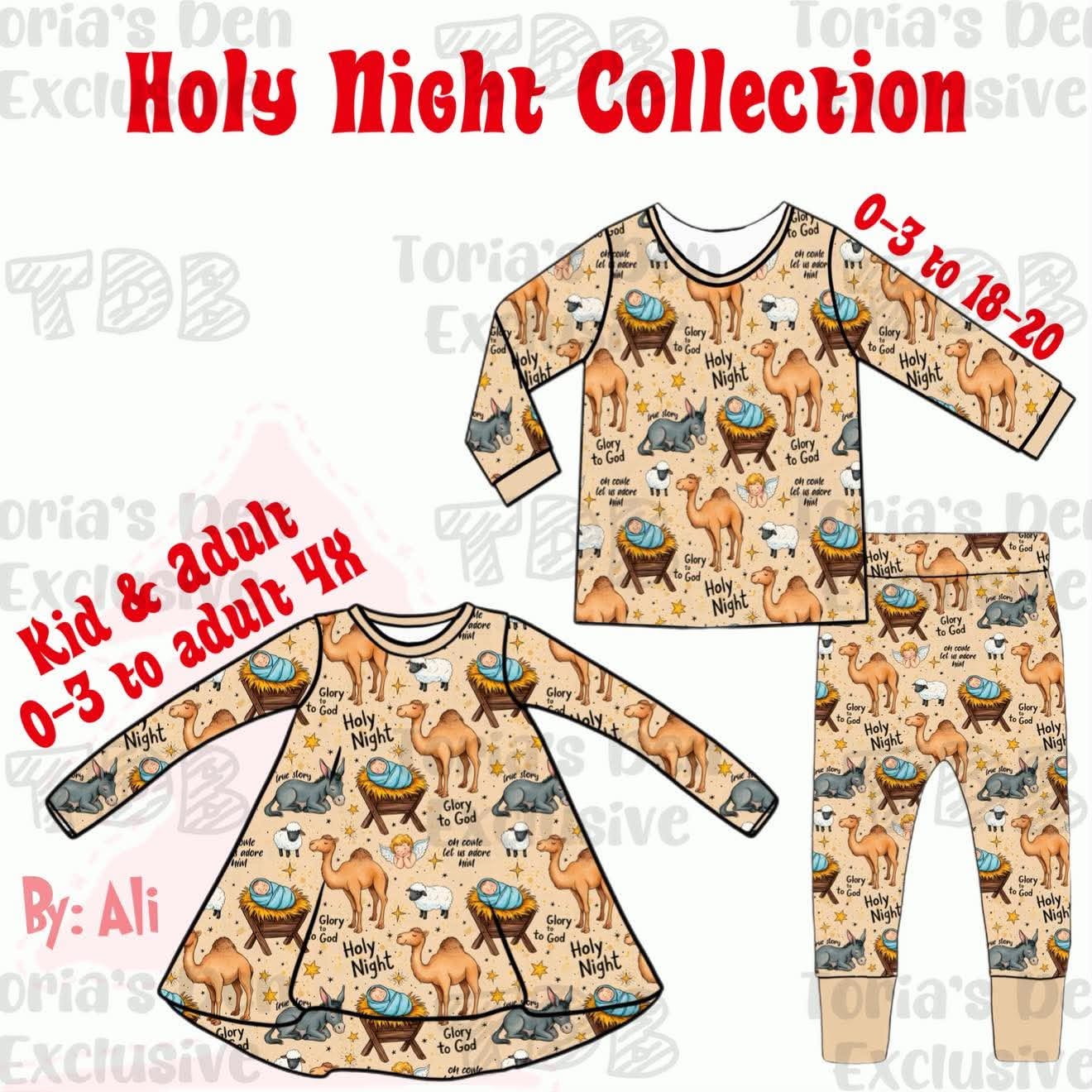 Holy Night Family PJ Collection: TDB Exclusive Pre-Order