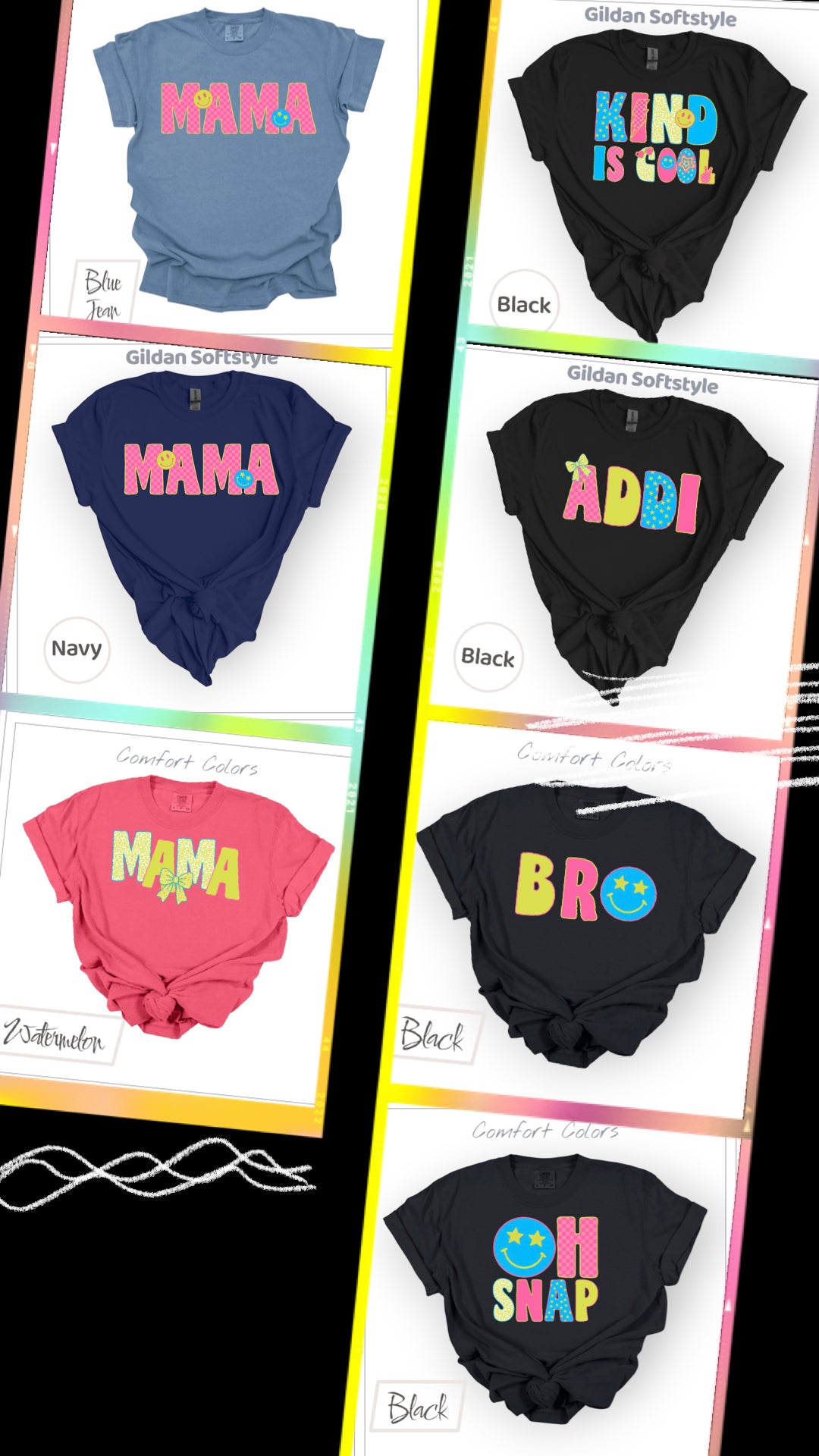Create-Your-Own Multi-Print Tees | DLT + RR Collab | Put name/phrase/design in note box! | Pre-Order