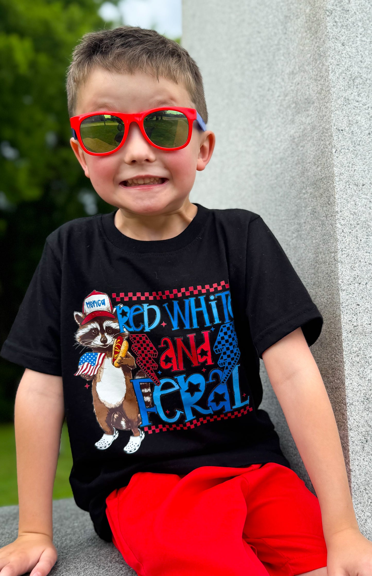 Red White and Feral Bolts | RWB Tee Release 2026 | Free Shipping | Put Shirt Size in Note Box