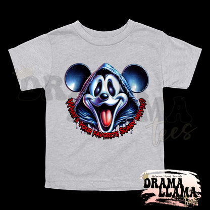 Toddler Spooky Drop 1 Tees- GREY