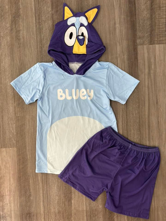 5-6  Ready to Ship! For Real Life Hooded Tee and Shorts Set