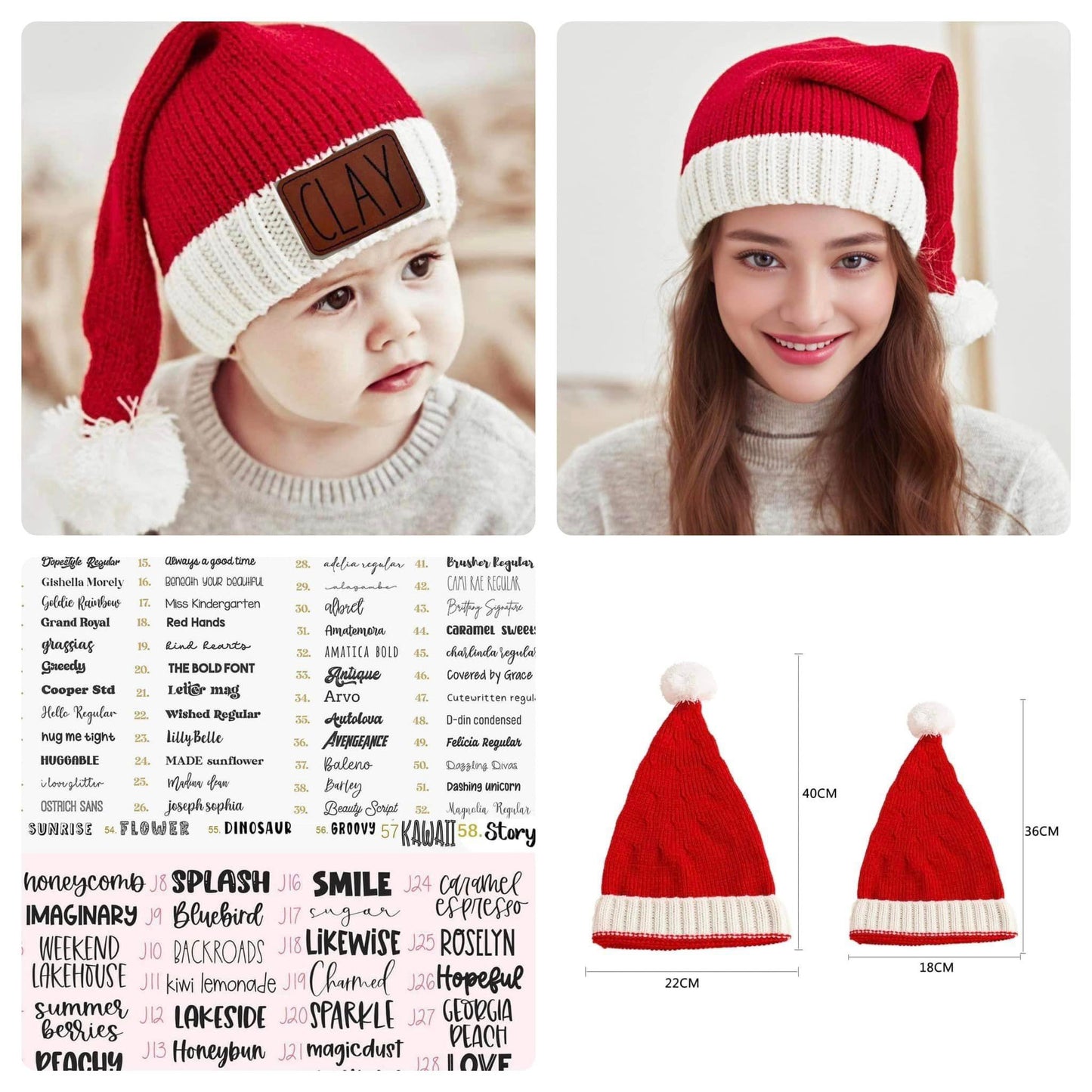 Personalized Santa Hats- Kids and Adult! Pre-Orders