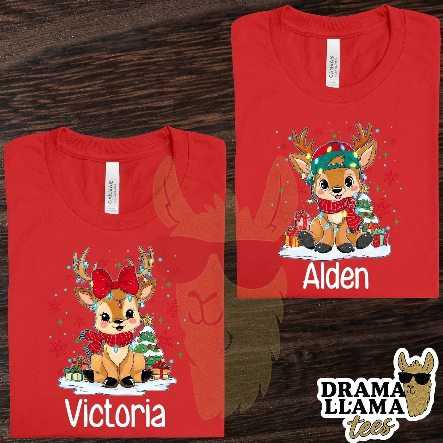 Reindeer Personalized Tee: Drama Llama Tuesday Deals