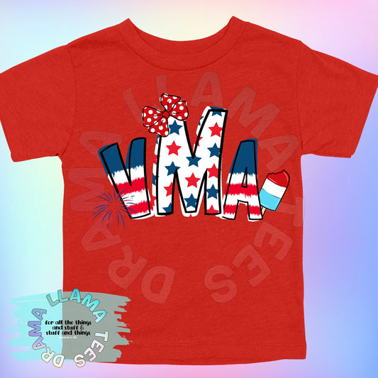 Fourth of July Monogram Tees *multiple color and pattern options*