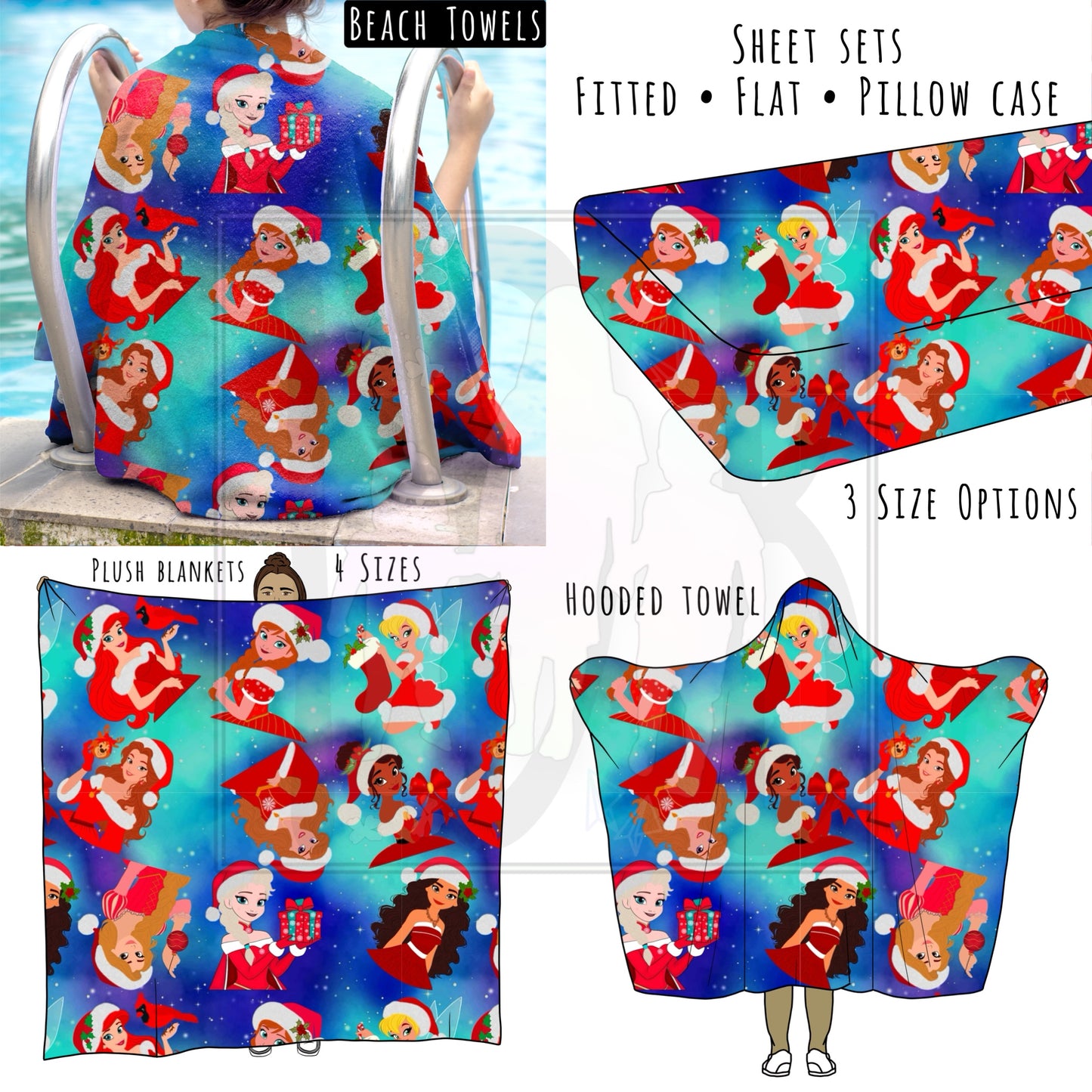 Christmas Royalty ft. Tink Personalized Items ~ Sheets, Pillowcases, Blankets, Towels ~