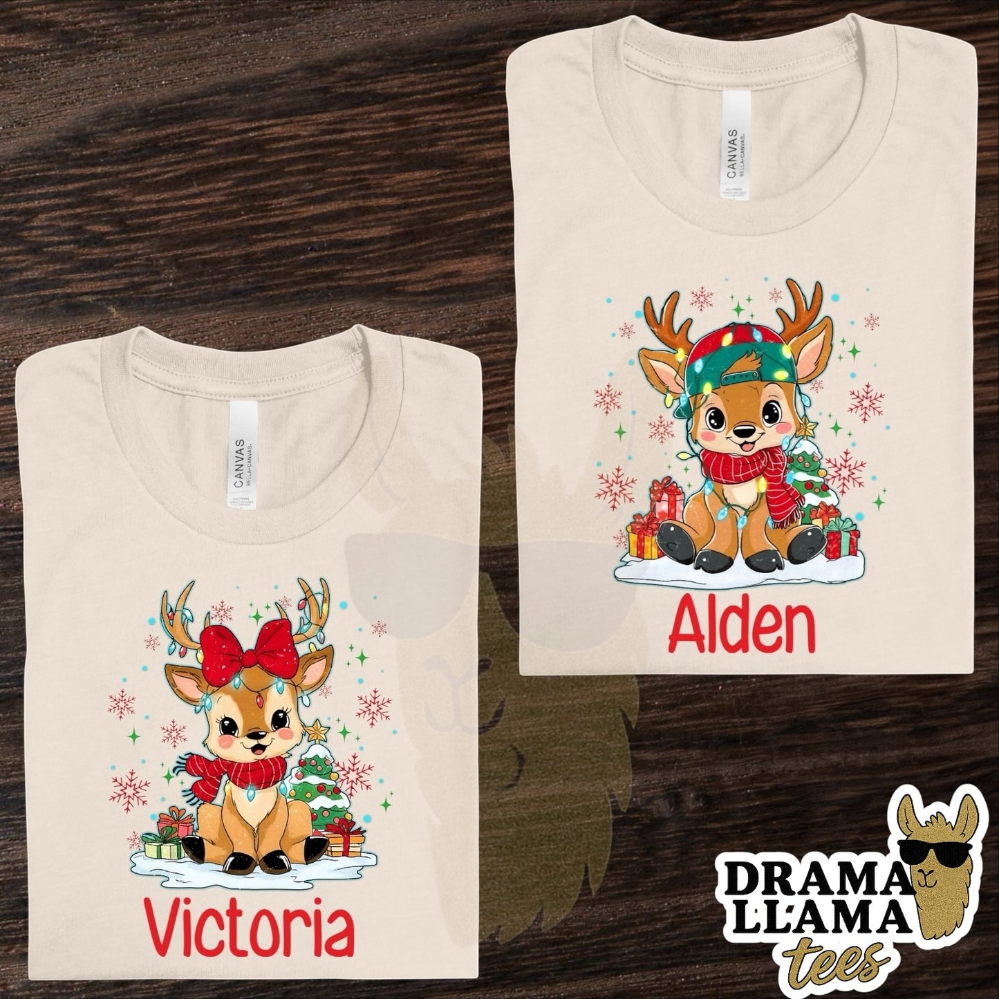 Reindeer Personalized Tee: Drama Llama Tuesday Deals